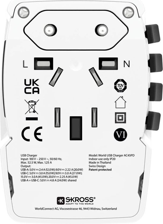 SKROSS 1.500203-E Adaptateur de Voyage Europe vers USA