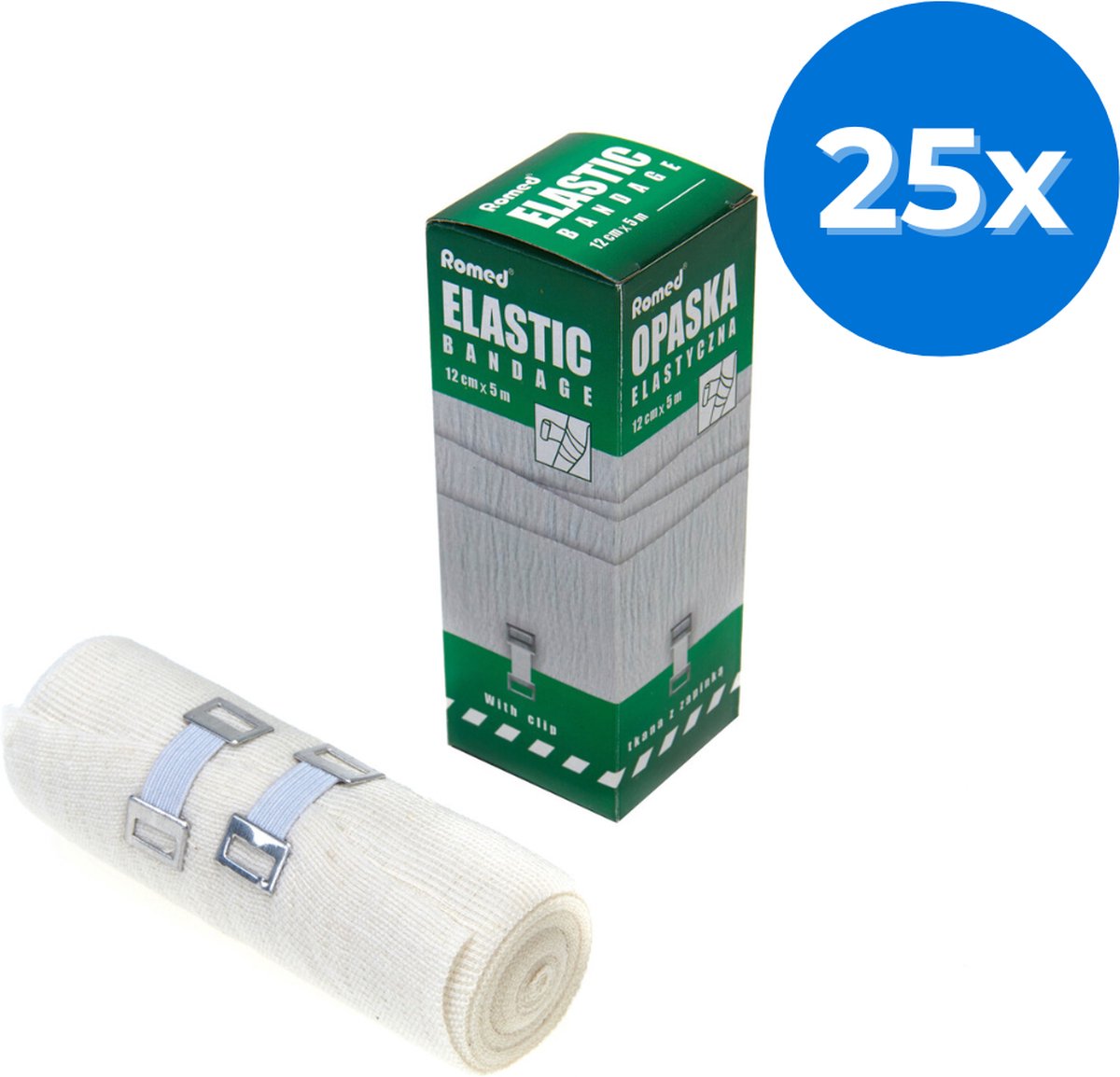 Goedkoopste Romed windsel elastische verband 12cm x 5m - 25 stuks 25 stuks Romed