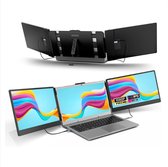 Draagbare Monitor voor Laptop - Extra Scherm Laptop Verbeter Productiviteit - Portable Triple Screen Laptop Monitor - 14 inch