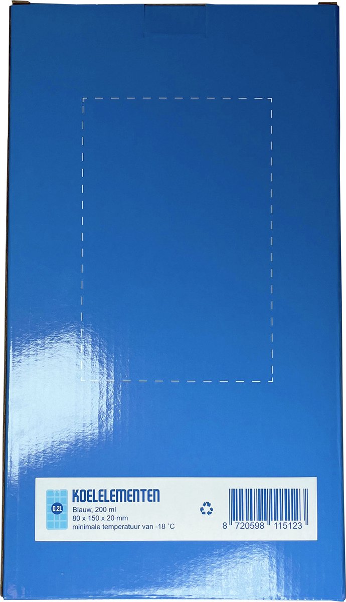 DULA Blauwe Koelelementen - 4 stuks 200 gram - 8 x 15 x 2 cm van DULA — afbeelding 3