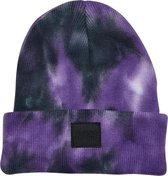 Urban Classics - Tie Dye Kinder beanie - S/M - Paars/Grijs