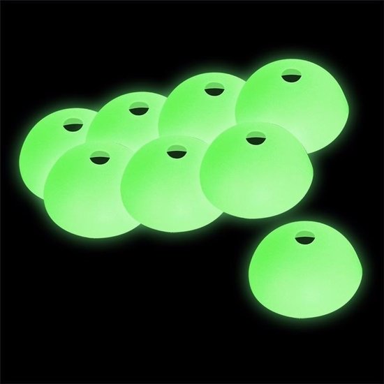 8x Glow in the dark tentharing beschermkapjes - Kamperen - Tent van Pukkr — afbeelding 2