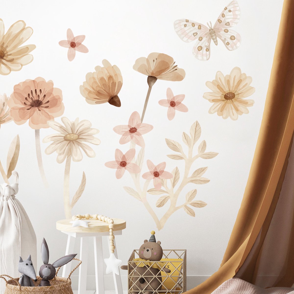 Muursticker Meadow I Meadow I