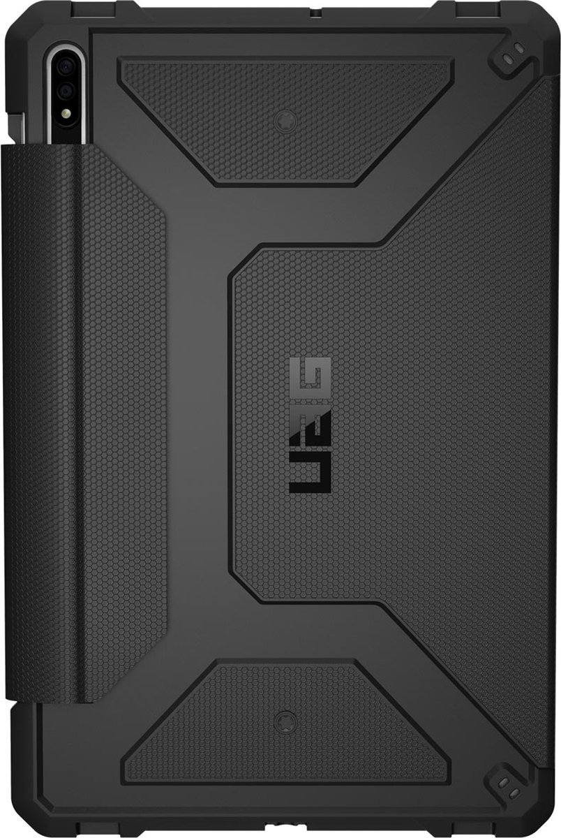 Samsung Galaxy Tab S8 Hoes - UAG - Metropolis Serie - Hard Kunststof Bookcase - Zwart - Hoes Geschikt Voor Samsung Galaxy Tab S8