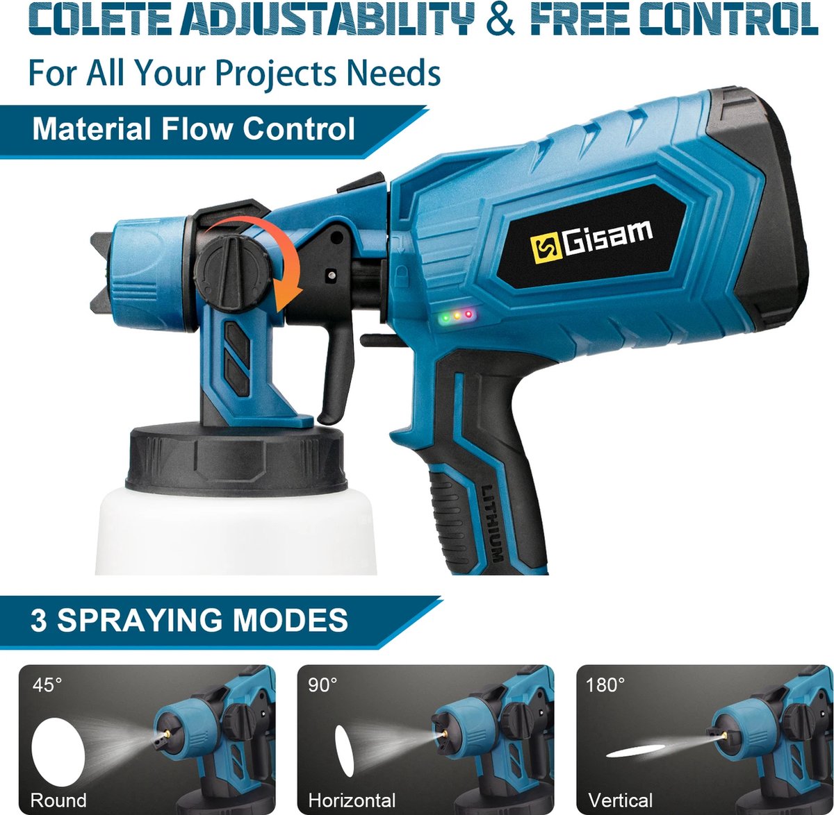 Verfspuit Spuitpistool 18V Past Ook Op Makita Lxt Accu 800ml