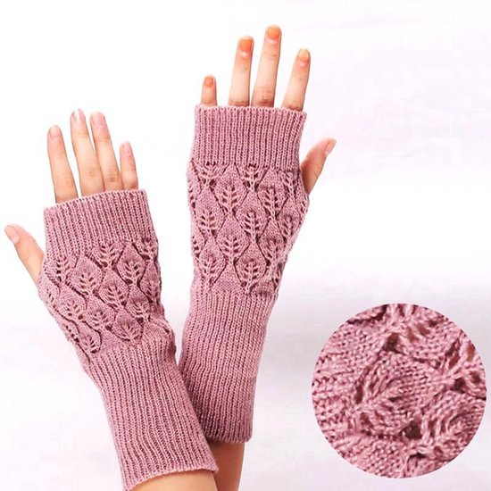 Jumada's - Lange polswarmers - Roze - Vingerloze handschoenen