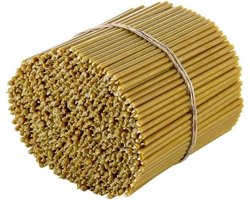 Rituele kaarsen 100% bijenwas (geel) voor gebed en tafeldecoratie - niet giftig en druppelvrij - set van 100 stuks beeswax candles