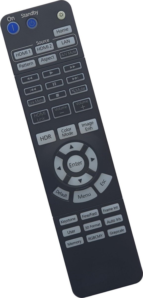 Afstandsbediening geschikt voor de EPSON H961A beamer, vervangt 2198638 / 219863800