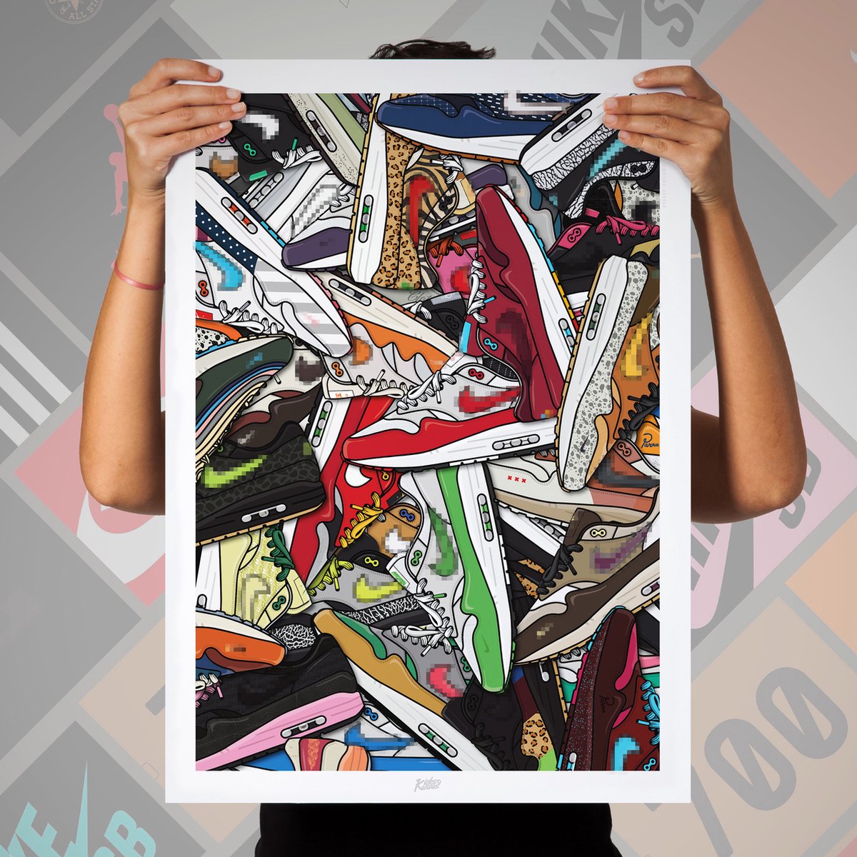Sneaker Poster AM1 Grail Collage
