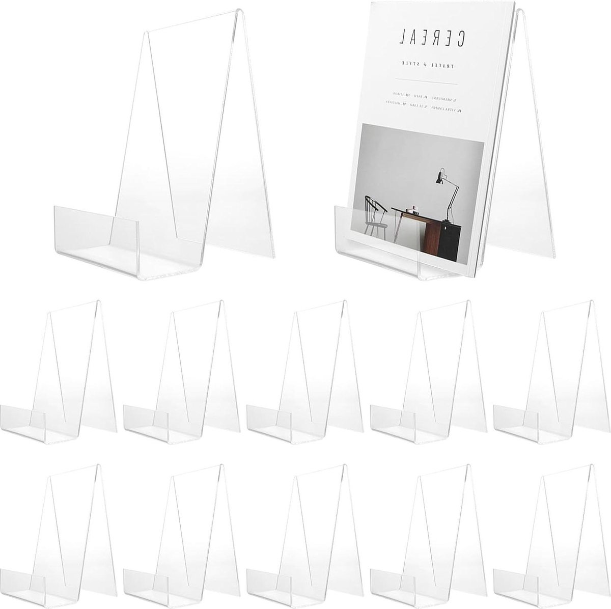 Acryl Boekenstandaard Transparant 105 x 75 x 9 cm Voor Foto's Notities en Notebooks Book stand