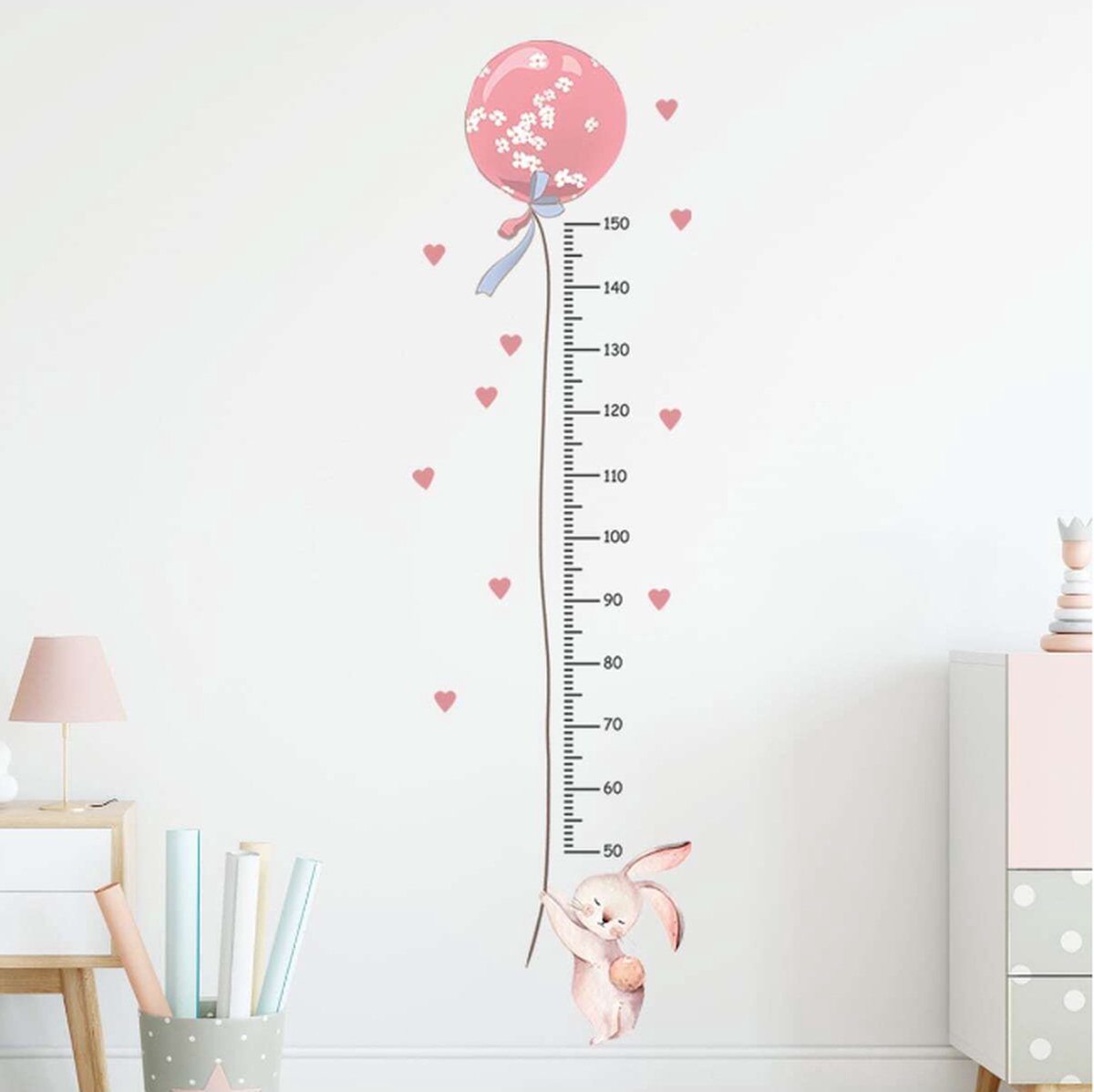 Muursticker - kast sticker - groeimeter kinderkamer decoratie