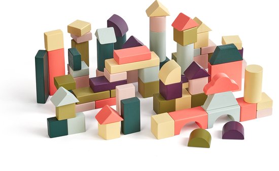 CUTE & KEPPE Blokkendoos "Atelier Architect" met 100 houten bouw Blokken voor Kinderen - houten Speelgoed vanaf 2 jaar - duurzaam FSC hout