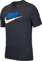 Nike Nsw Icon Futura Heren T-shirt - Obsidian/Lt Photo Blue/(White) - Maat XL