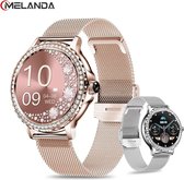 X-Qlusive Melanda Rosegold Smart Watch For Lady Bluetooth Call 100 + Sport Mode Fitness Vrouwen Smartwatch Diy Wijzerplaten Voor Ios Android Nx19