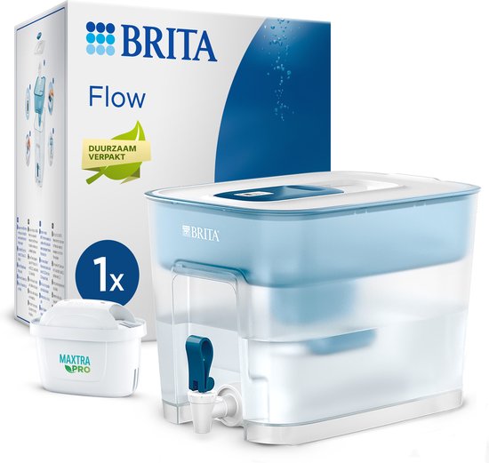 Foto: Brita flow waterfilterkan en dispenser blauw 8 2l 1 maxtra pro aio filter duurzaam verpakt