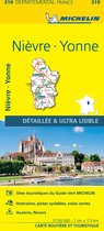 Michelin 319 Wegenkaart Nievre,Yonne