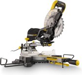 Powerplus POWX075720DB Afkort- en verstekzaag - Telescopische zaag - 1600W - 210mm zaagblad - Telescopisch uittrekbaar - Kap- en dubbele verstekfunctie - Incl. 24 tanden zaagblad voor hout, laser, zijsteunen en stofzuigeraansluiting