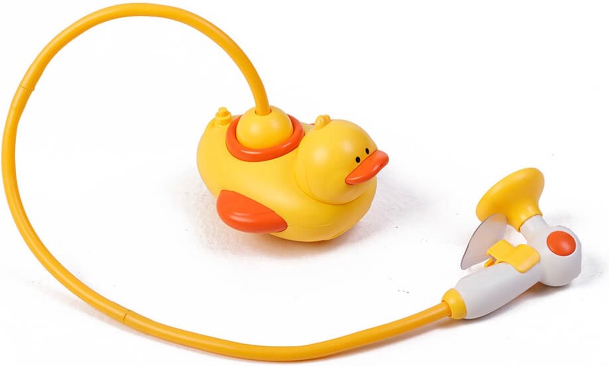 Eurekakids Duck Shower Badspeelgoed Eend met Douche Badeend Fontijn Vanaf 18 Maanden Met Zuignappen en Inclusief Batterijen