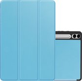 Hoesje Geschikt voor Samsung Galaxy Tab S9 FE Plus Hoesje Case Hard Cover Hoes Book Case Met Uitsparing Geschikt voor S Pen - Lichtblauw