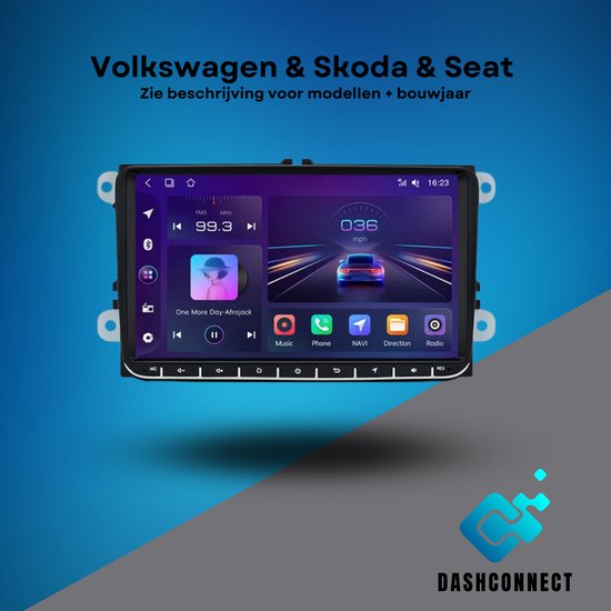 CarPlay – CarPlay scherm – Apple CarPlay – Android Auto – Display – Volkswagen – Skoda – Seat - DashConnect