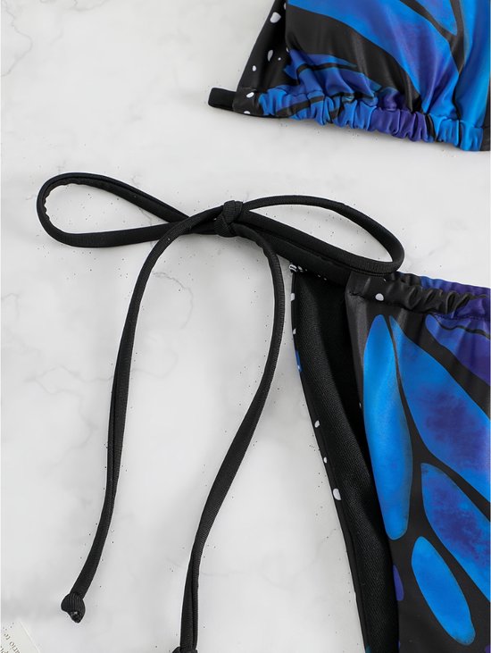 Livano Bikini Femme – Bikini Filles – Maillot de Bain – Push Up – Maillot de Nager – Set Sexy – Haut et Bas – Blauw – Taille S