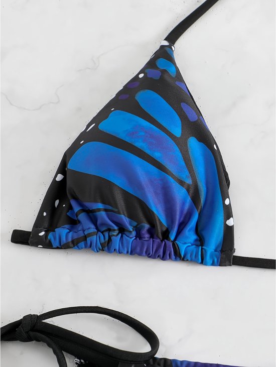 Livano Bikini Femme - Bikini Filles - Maillot de Bain - Push Up - Maillot de Bain Maillots de bain - Nager - Set Sexy - Haut et Bas - Blauw - Taille L