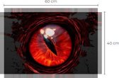 Red&Black - Dragon Eye - Canvas - woonkamer - Slaapkamer - kaarten - Canvas
