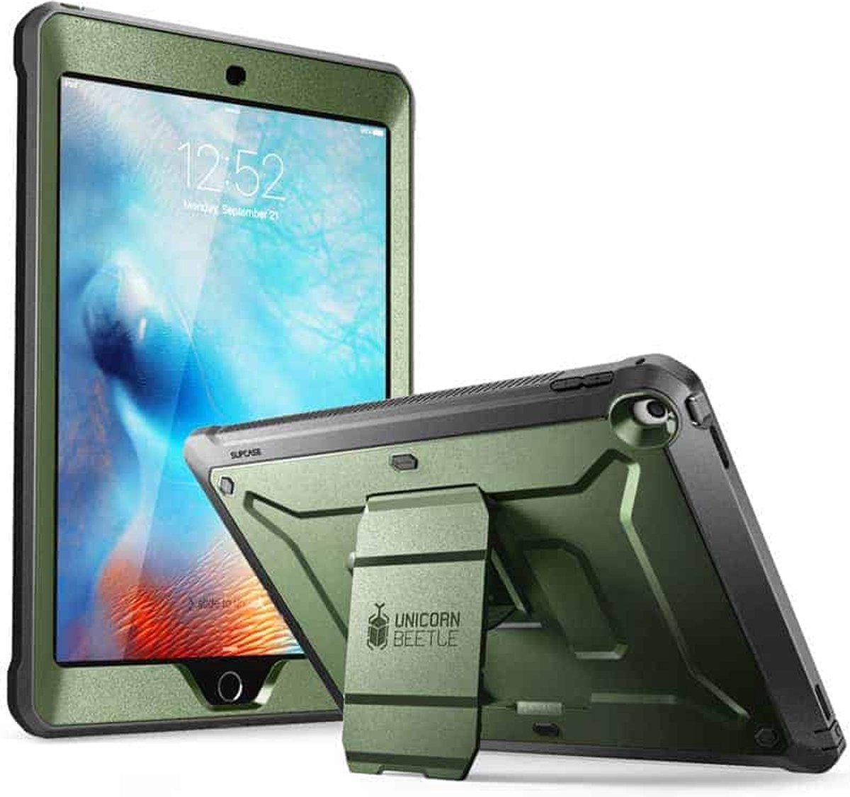 SUPCASE Full Cover Case Hoesje iPad 2017 5e Generatie / iPad 2018 6e Generatie - 9.7 inch - metallic Groen