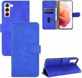 Fonu PU Leren Booktype hoesje Samsung S21 Plus Blauw