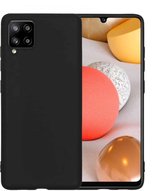 Fonu Siliconen Backcase hoesje Samsung A42 Zwart