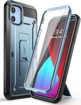 Supcase 360 Backcase hoesje met screenprotector iPhone 12 Mini - Ceruleumblauw