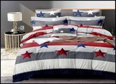 Sterren met strepen dekbedovertrek - 200 x 220 cm. - Stars and Stripes dekbed - tweepersoons