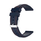 Voor Samsung Galaxy Watch 3 45 mm / Gear S3 22 mm siliconen vervangende horlogeband (donkerblauw)