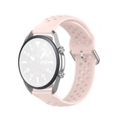 Voor Galaxy Watch 3 45 mm siliconen sportband in effen kleur, maat: gratis maat 22 mm (roze)