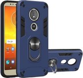 Voor Motorola Moto E5 (EU-versie) / G6 Play 2 in 1 Armor Series PC + TPU beschermhoes met ringhouder (koningsblauw)