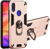 Voor Geschikt voor Xiaomi Redmi Note 7 / Note 7 Pro / Note 7s 2 in 1 Armor Series PC + TPU beschermhoes met ringhouder (rose goud)