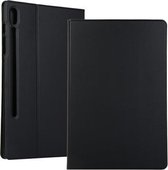Voor Samsung Galaxy Tab S7 + / T970 Horizontale flip-elasticiteit PU + TPU lederen tas met houder (zwart)