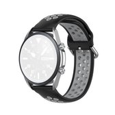 Voor Galaxy Watch 3 45 mm siliconen sport tweekleurige band, maat: 22 mm (zwartgrijs)