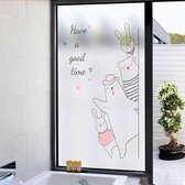 Cartoon Dier Venster Matte Badkamer Transparant Ondoorzichtige Badkamer Deur Cellofaan Film Antislip Stickers, maat: 90x130 cm (Verzamel samenA)