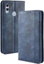 Magnetische gesp Retro textuur horizontale lederen flip case voor Huawei Honor 10 Lite / P Smart (2019) / Nova Lite 3, met houder & kaartsleuven & portemonnee (blauw)