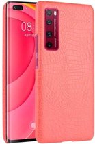 Voor Huawei Nova 7 Pro schokbestendige krokodiltextuur pc + PU-hoes (rood)