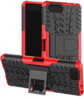 Tyre Texture TPU + PC schokbestendig hoesje voor Sony Xperia XZ4 Compact, met houder (rood)