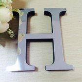 2 STKS Woondecoratie Creatieve Persoonlijkheid Engelse Letters Acryl Spiegel 3D DIY Muurstickers (H)