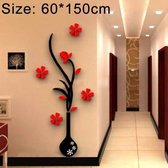 Creatieve Vaas 3D Acryl Stereo Muurstickers TV Achtergrond Muur Gang Woondecoratie, Grootte: 60 * 150cm