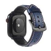 Echt lederen horlogeband voor Apple Watch Series 6 & SE & 5 & 4 40 mm / 3 & 2 & 1 38 mm (blauw)