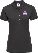 FitProWear Slim-Fit Polo Rosa Dames - Zwart - Maat XL - Poloshirt - Sportpolo - Slim Fit Polo - Slim-Fit Poloshirt - T-Shirt - Katoen polo - Polo -  Getailleerde polo dames - Getai