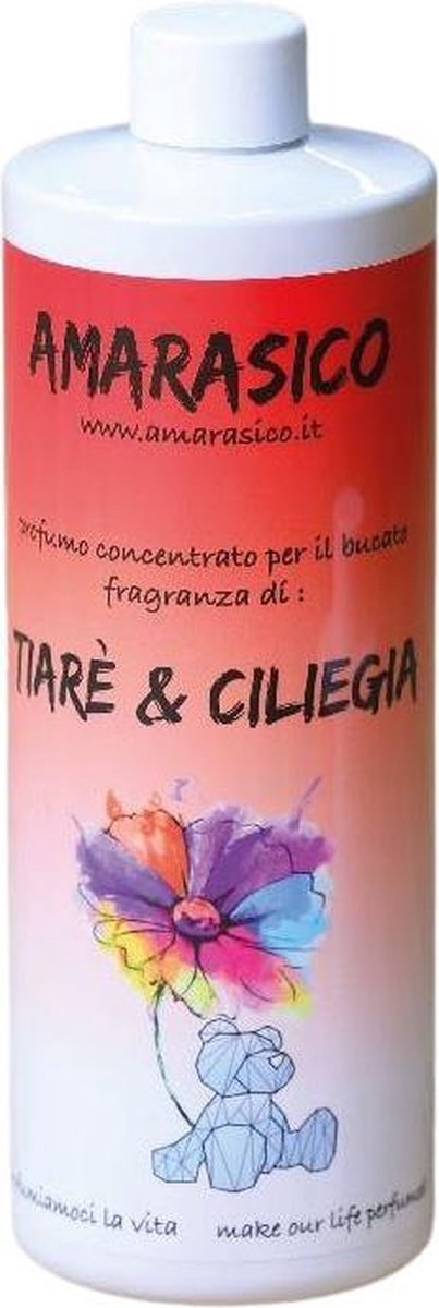 Amarasico Wasparfum Tiare & Kersbloesem - 100 ml – Frisse was – Heerlijke geur – Textielverfrisser – Wasverzachter – Bloemengeur