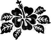 Chloïs Glittertattoo Sjabloon 5 Stuks - Hibiscus Leaf - CH3015 - 5 stuks gelijke zelfklevende sjablonen in verpakking - Geschikt voor 5 Tattoos - Nep Tattoo - Geschikt voor Glitter