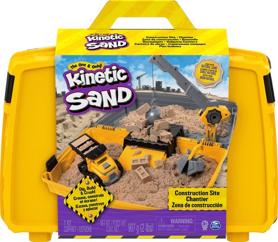 Kinetic Sand - Speelzand - Bouwplaats speelset - Bruin - 907 gram