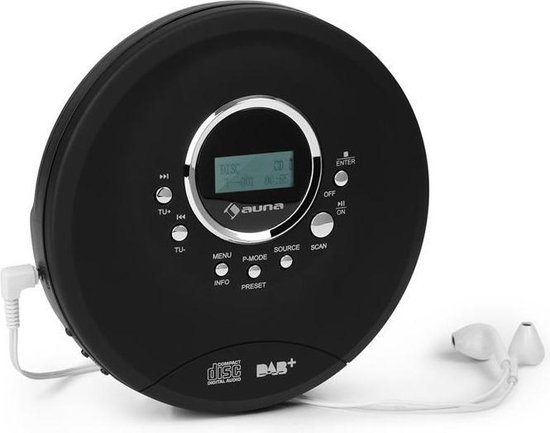 auna CDC 200 DAB+ - discman DAB+/FM tuner - MP3-CD speler - accu -  LC-display -... | bol.com